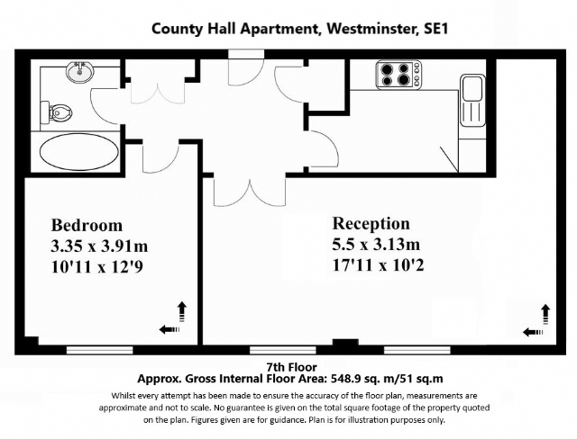 1 Bedrooms Flat to rent in County Hall Apartment, 1B Belvedere Road, Westminster, London SE1