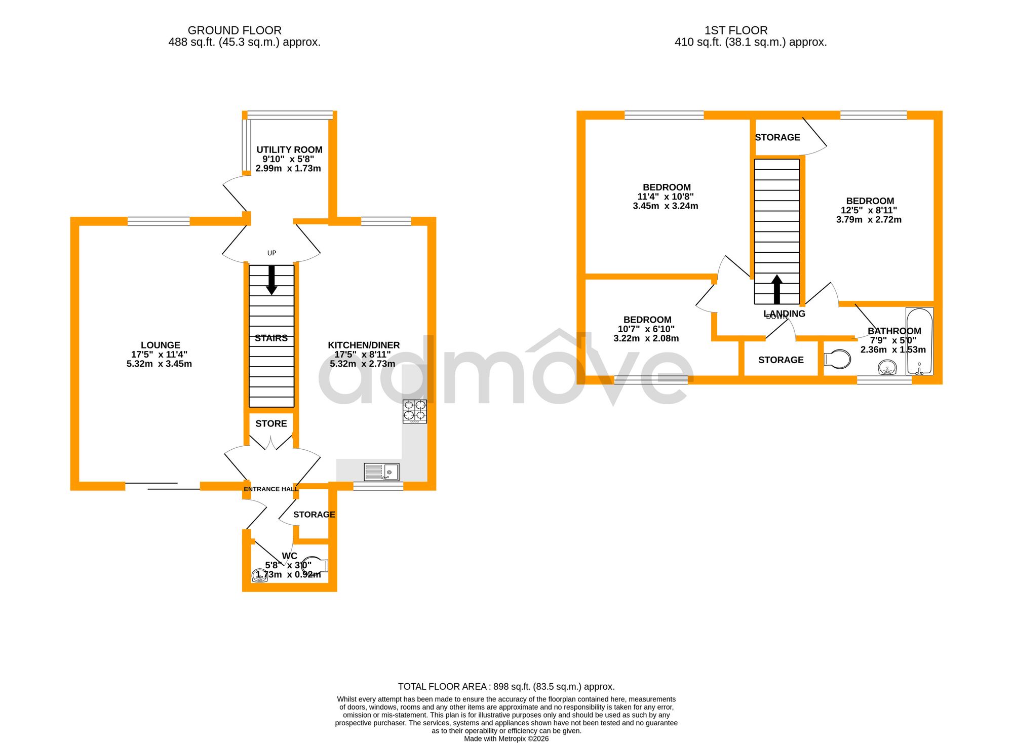 3 Yorkshire Road, Manchester floorplan