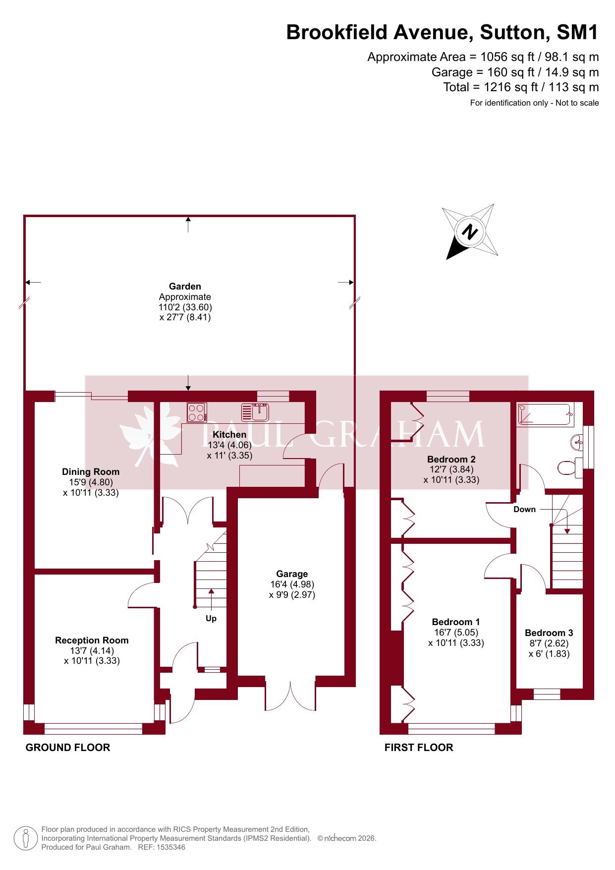 Brookfield Avenue, Sutton floorplan