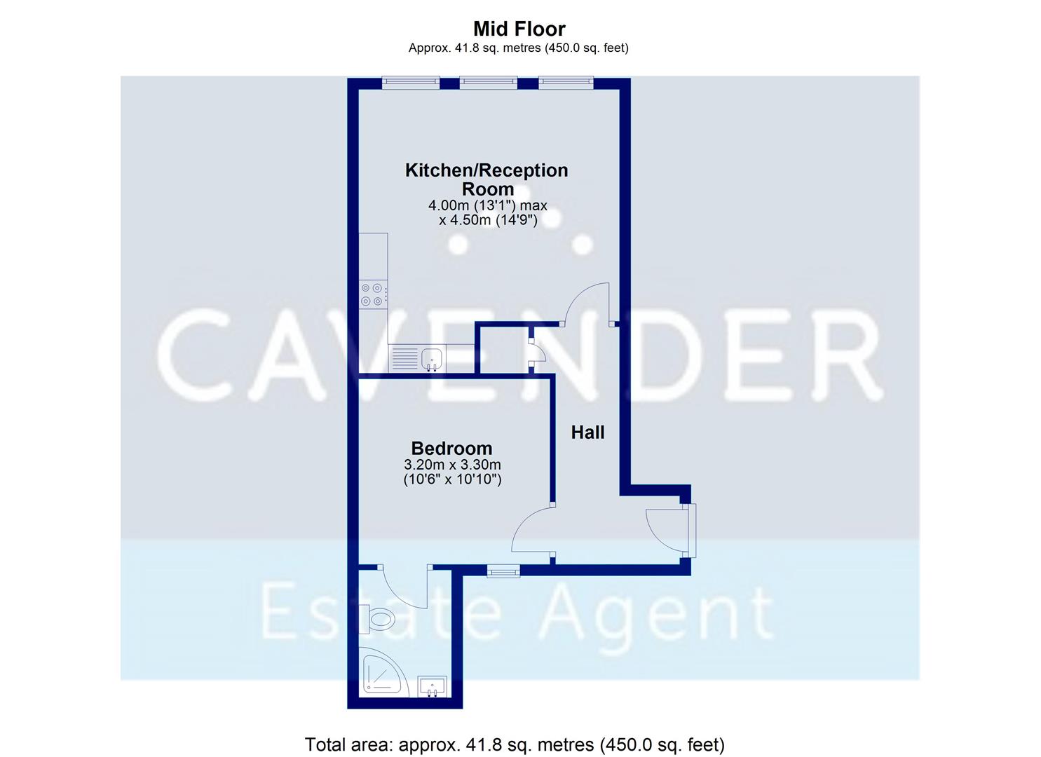 Flat 9, 17-23, Market Street, Guildford floorplan