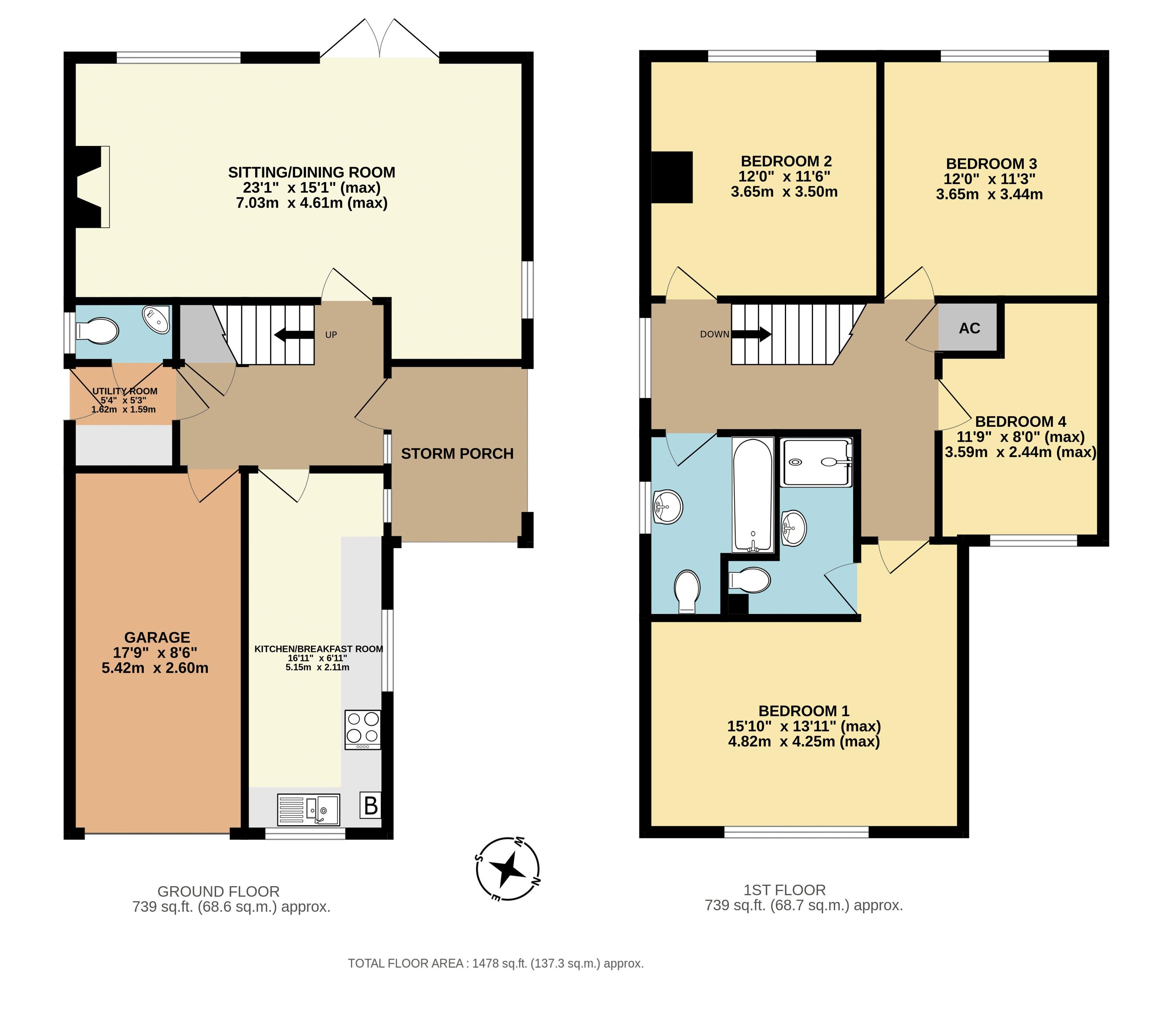 4, Abbey Close, Chard floorplan