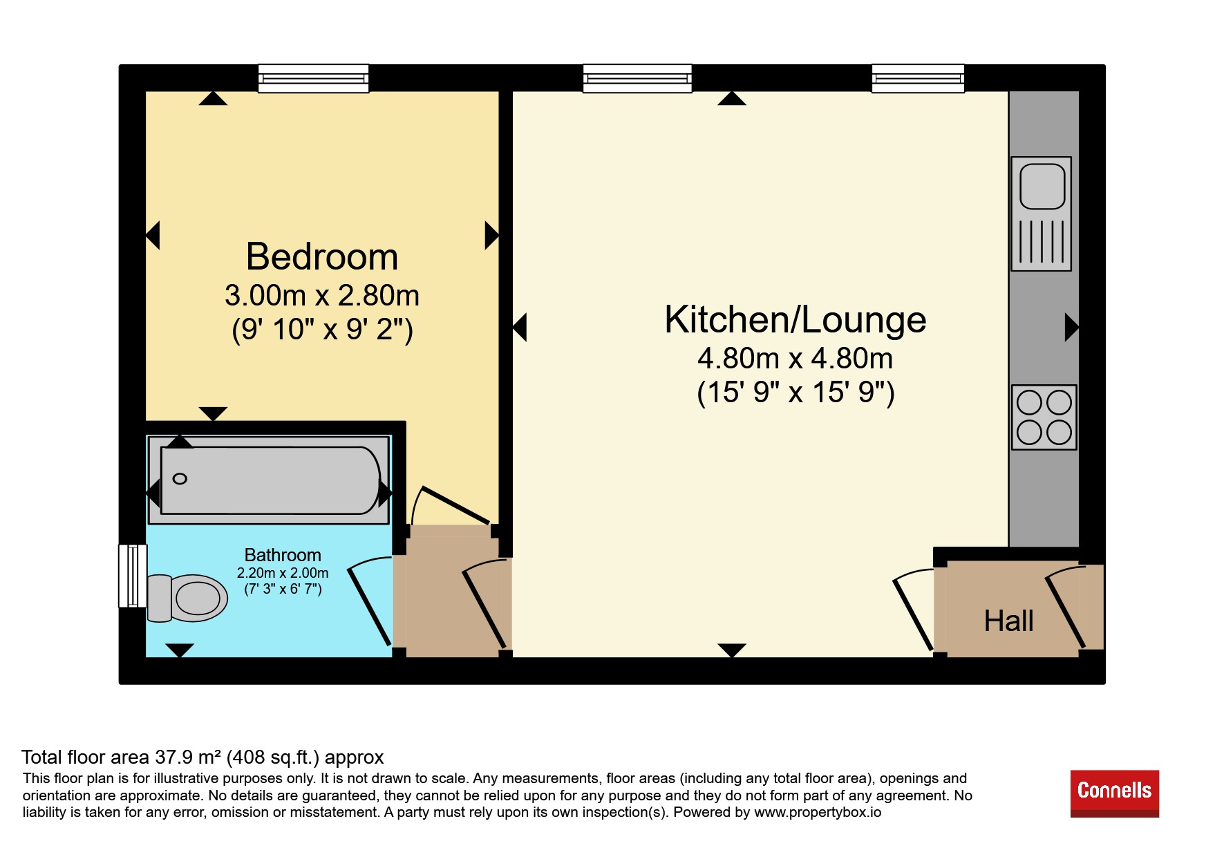 Flat 9, Great Downs, 2b, Downs Road, Luton floorplan