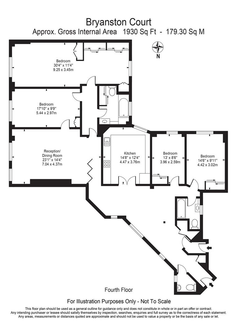 4 Bedrooms Flat to rent in Bryanston Court, George Street, London W1H