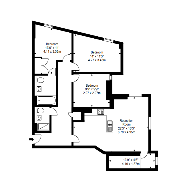 4, Merchant Square East, London floorplan