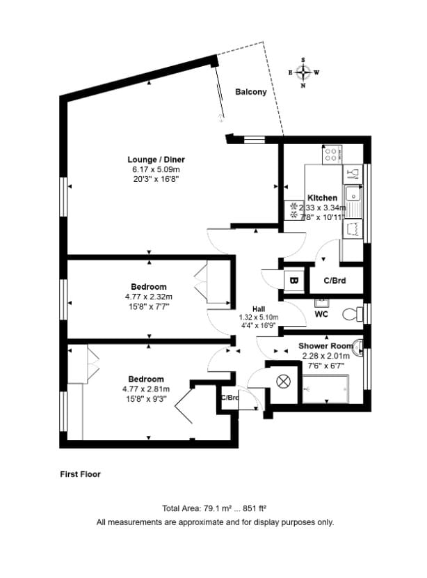 22 Glen Court, Riverside Road, Staines-upon-Thames floorplan