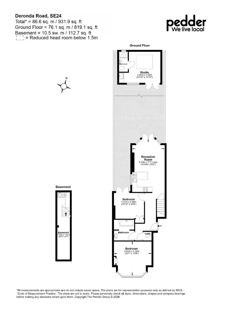 Flat 1, 29, Deronda Road, London floorplan
