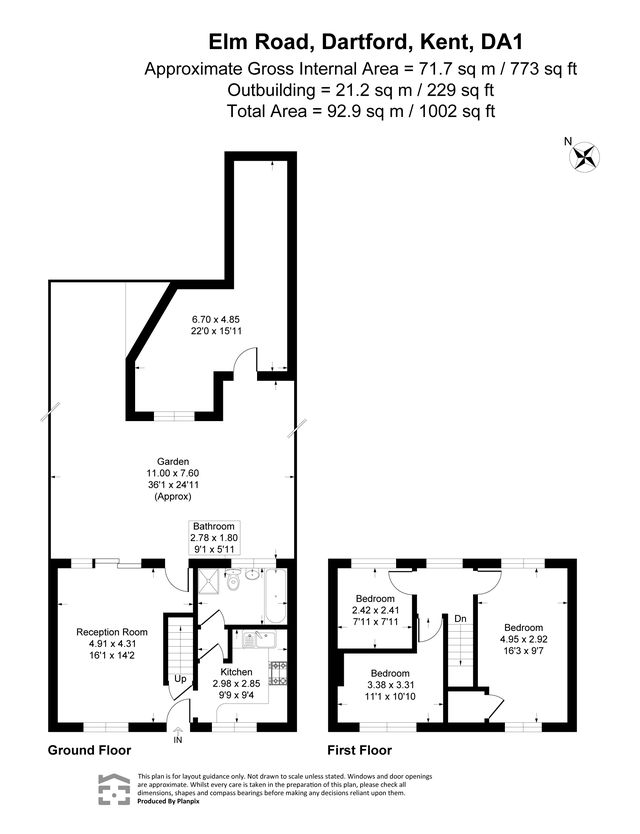 91, Elm Road, Kent floorplan