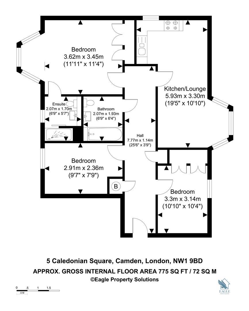 3 Bedrooms  to rent in Caledonian Square, London NW1