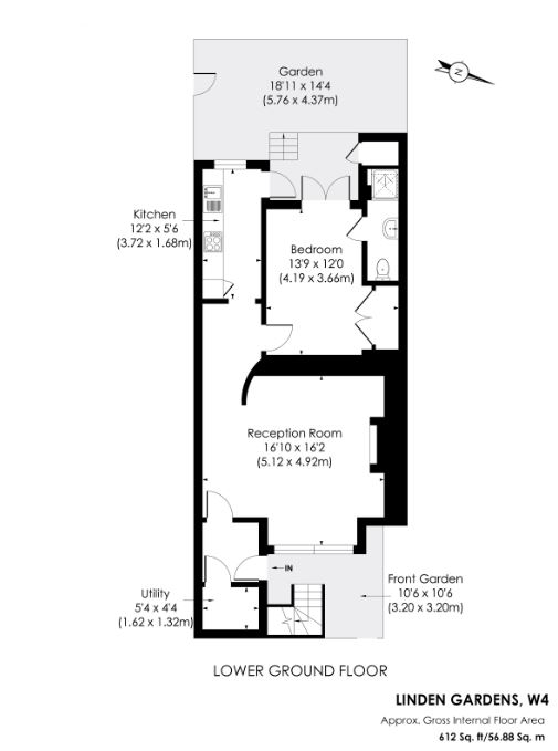 1 Bedrooms Flat to rent in Linden Gardens, London W4