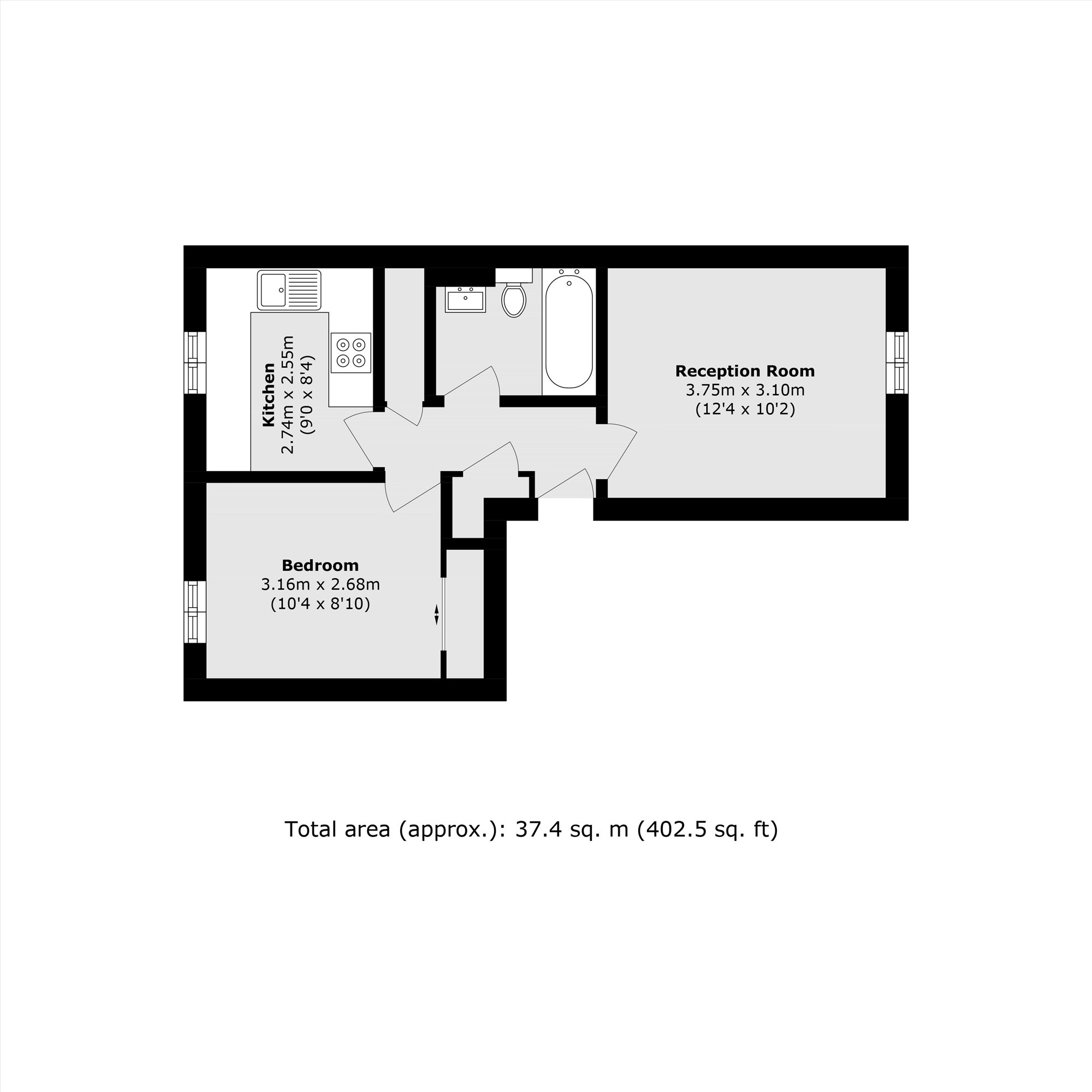 Flat 24, Holm Court, Le May Avenue, London floorplan