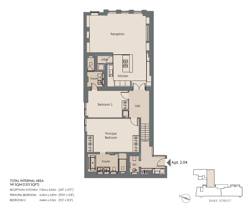 2 Bedrooms Flat to rent in Duke Street, Mayfair, London W1K