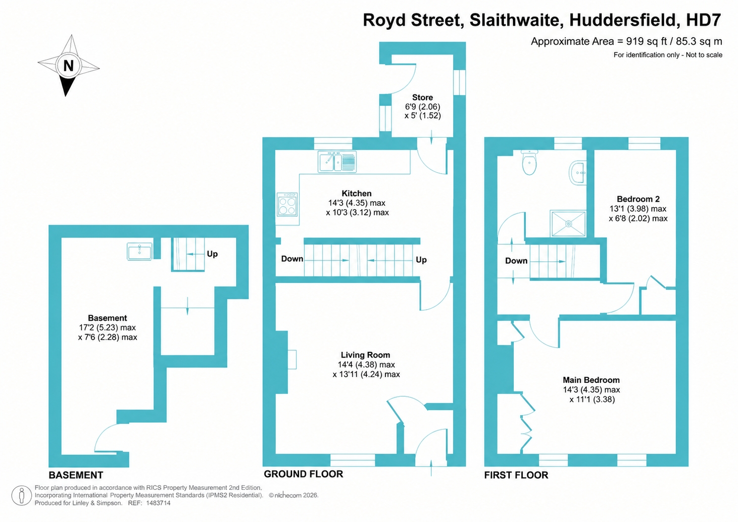 48, Royd Street, Huddersfield floorplan