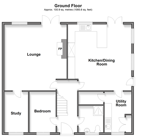 Parrock Lane Colemans Hatch, Hartfield floorplan