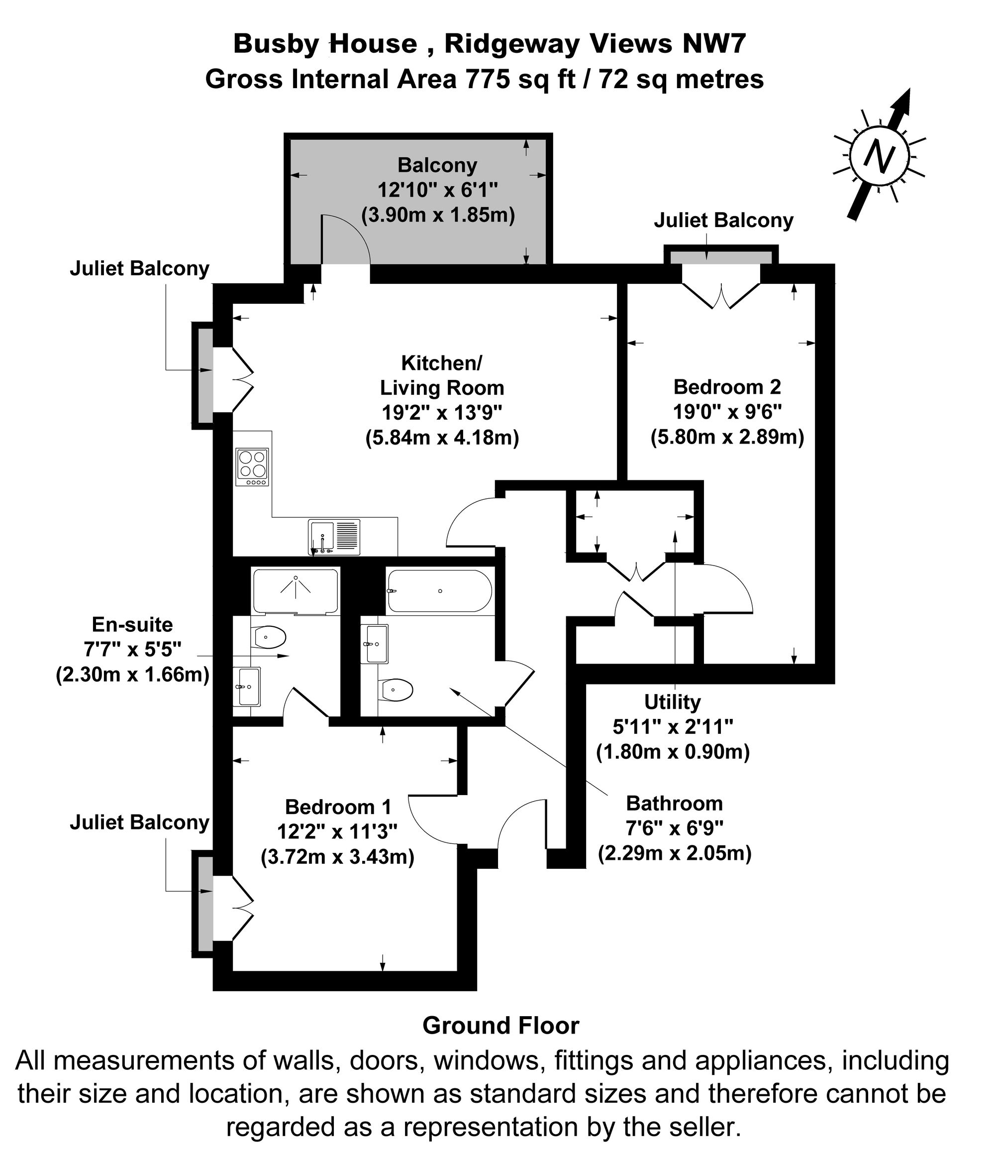 Flat 2, Busby House, London floorplan