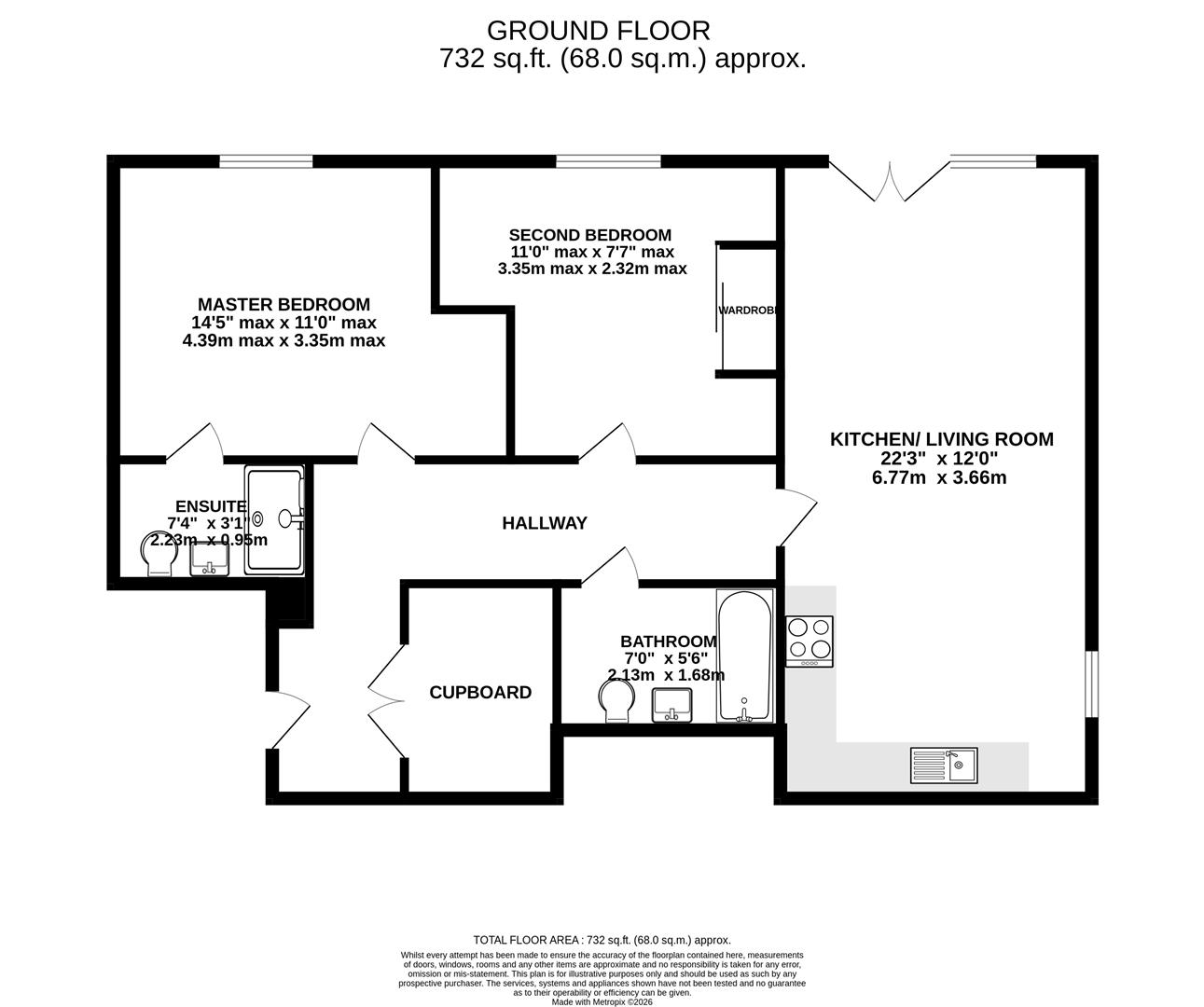 Flat 15, 2, Hobbs Way, Gloucester floorplan