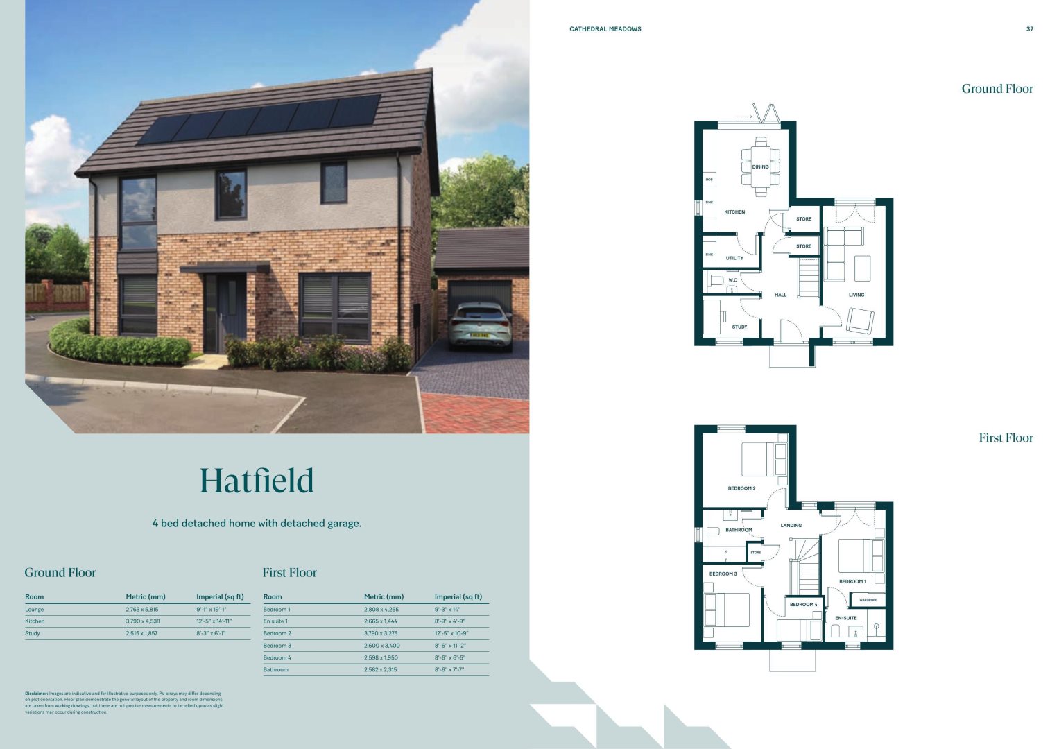 Plot 44, The Hatfield, Cathedral Meadows, Station Road, West Rainton floorplan
