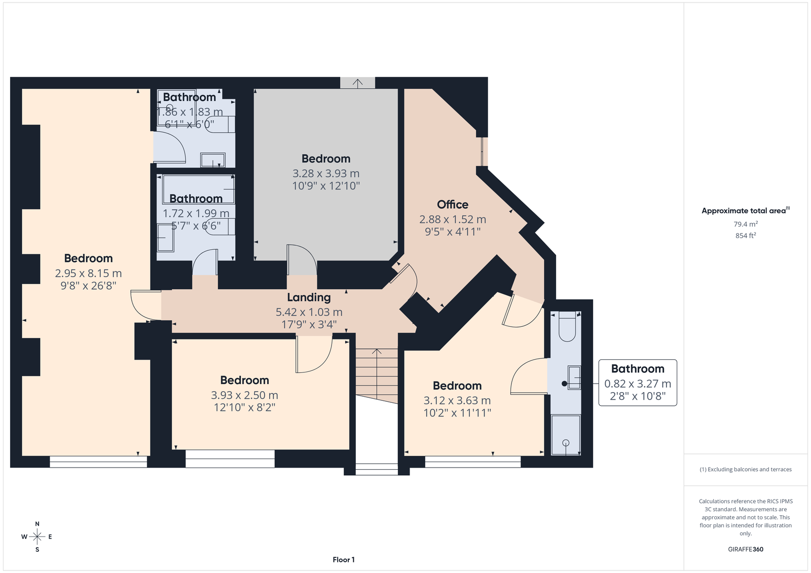 17 ,Flat 1, Alta Vista Road, Paignton floorplan