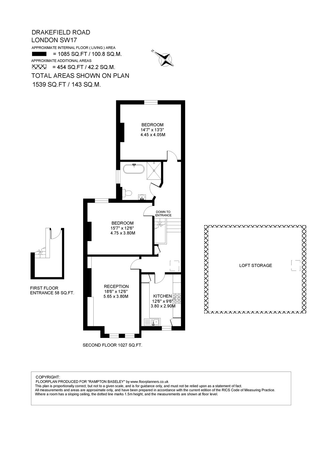 Flat 3, 109, Drakefield Road, London floorplan