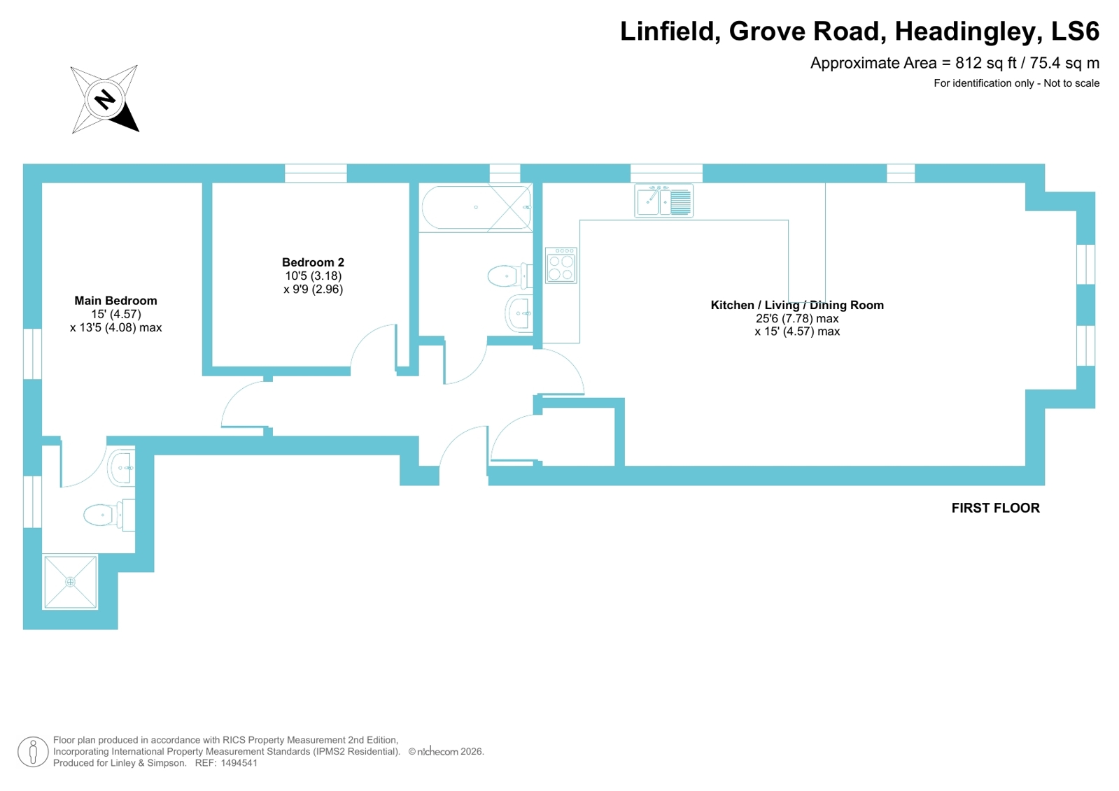 2, Linfield, Headingley floorplan