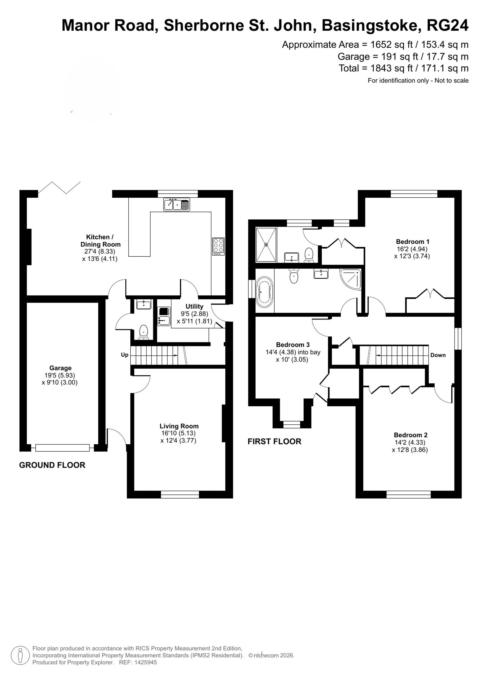 2a Manor Road, Basingstoke floorplan
