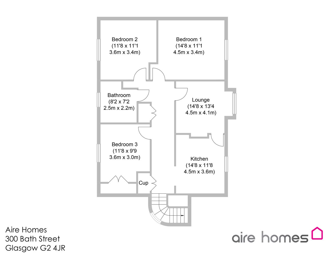 3 Bedrooms Flat for sale in Nevis Road, Renfrew PA4