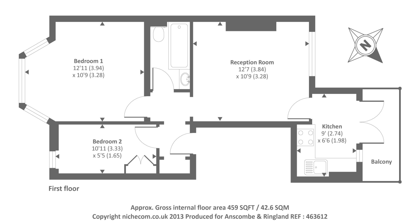 2 Bedrooms Flat to rent in Gayton Road, Hampstead NW3,