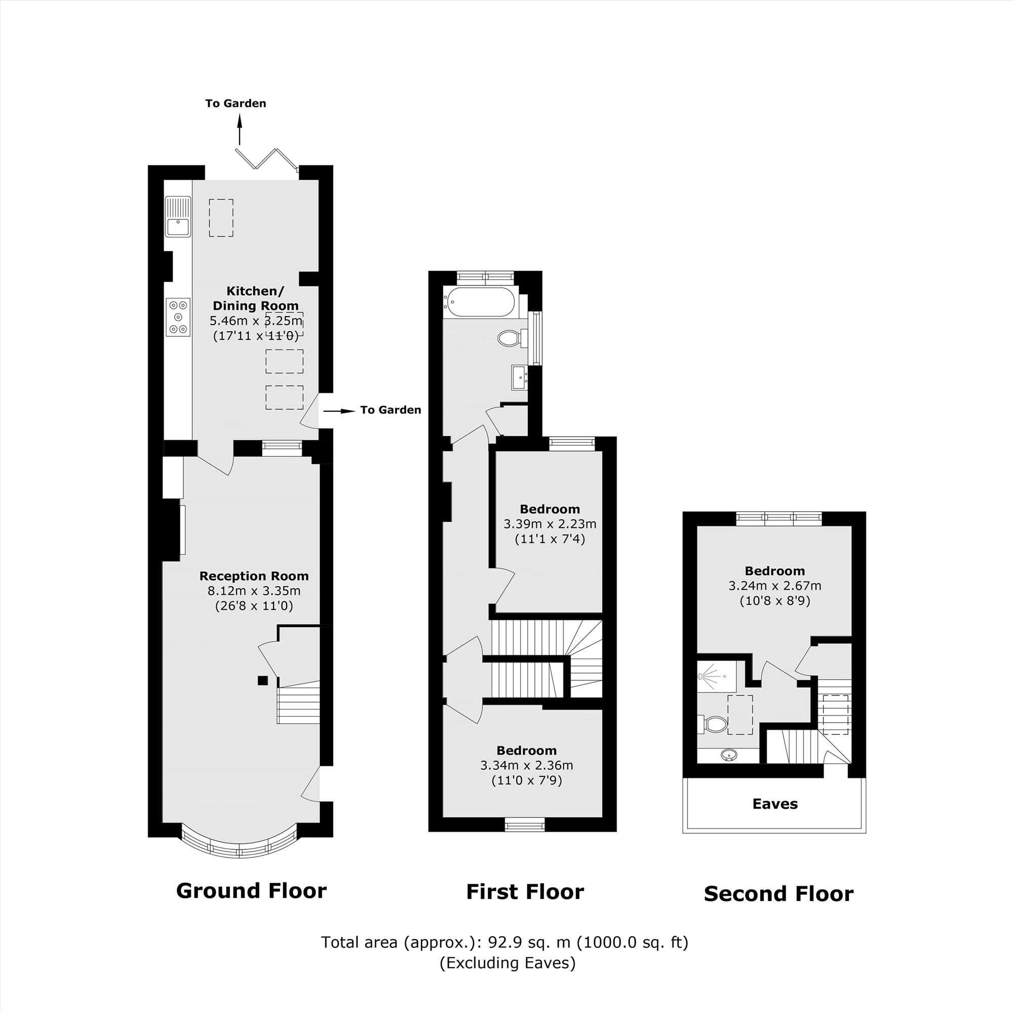 34, Cross Street, Hampton floorplan