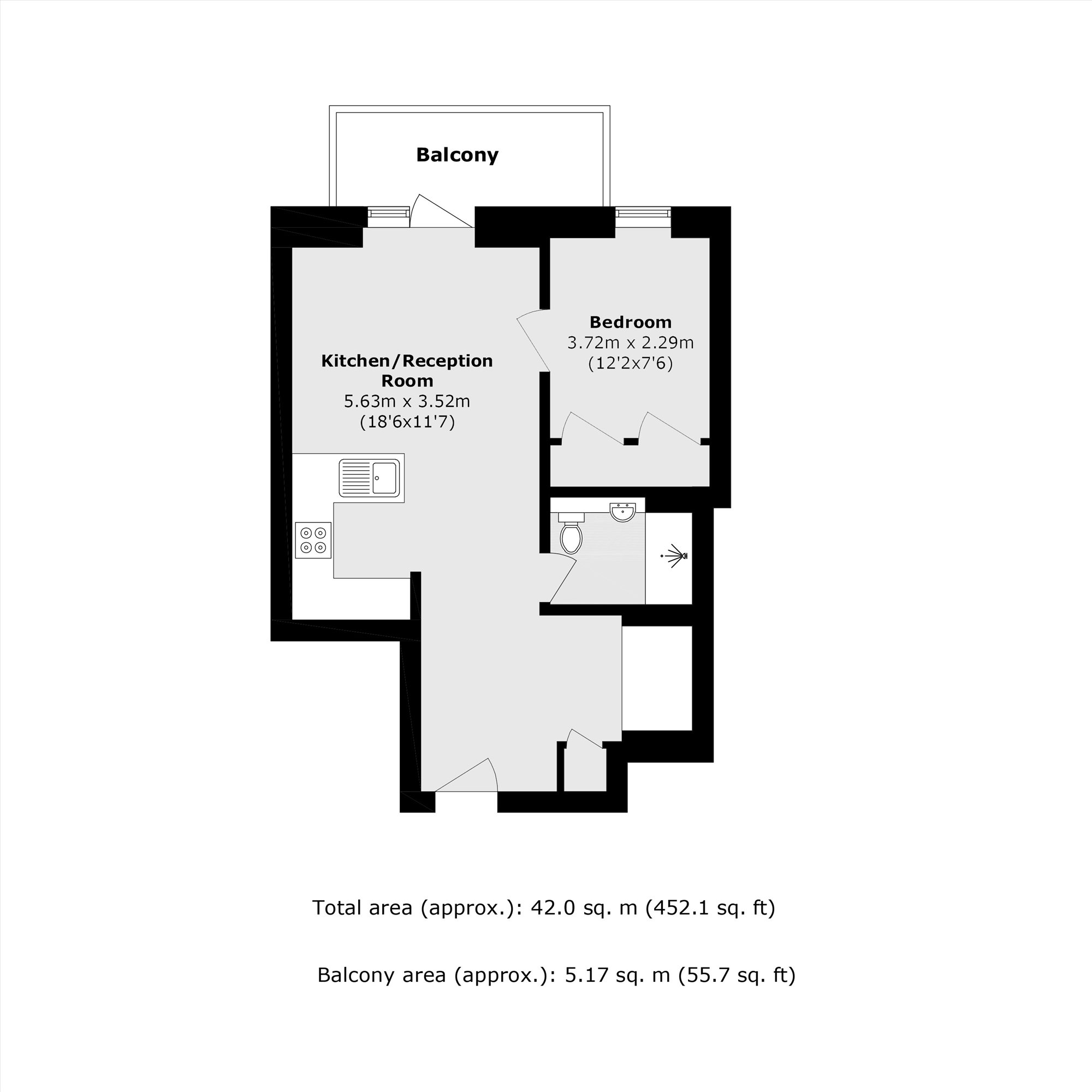 89 Parkside Apartments, Cascade Way, London floorplan