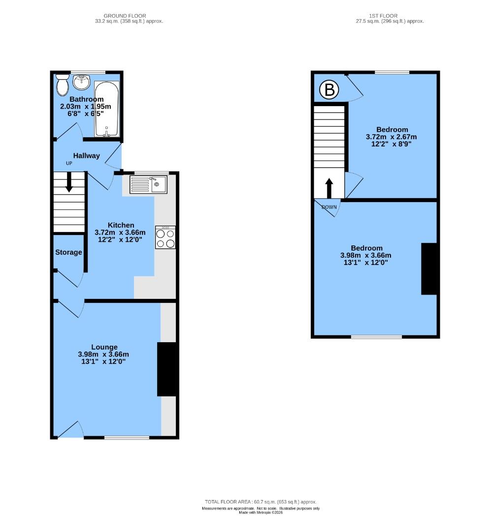 19, Hawthorne Street, Chesterfield floorplan