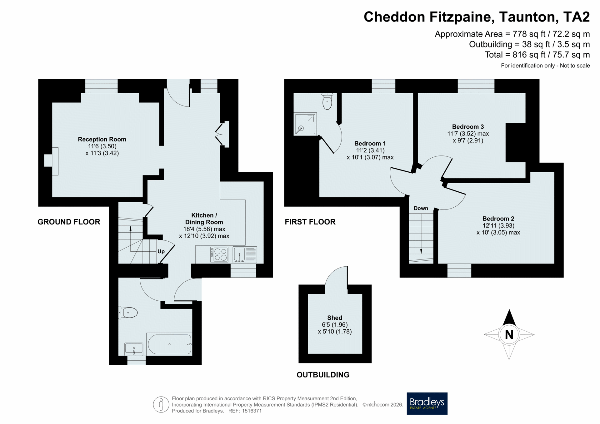 85, Cheddon Fitzpaine, Taunton floorplan