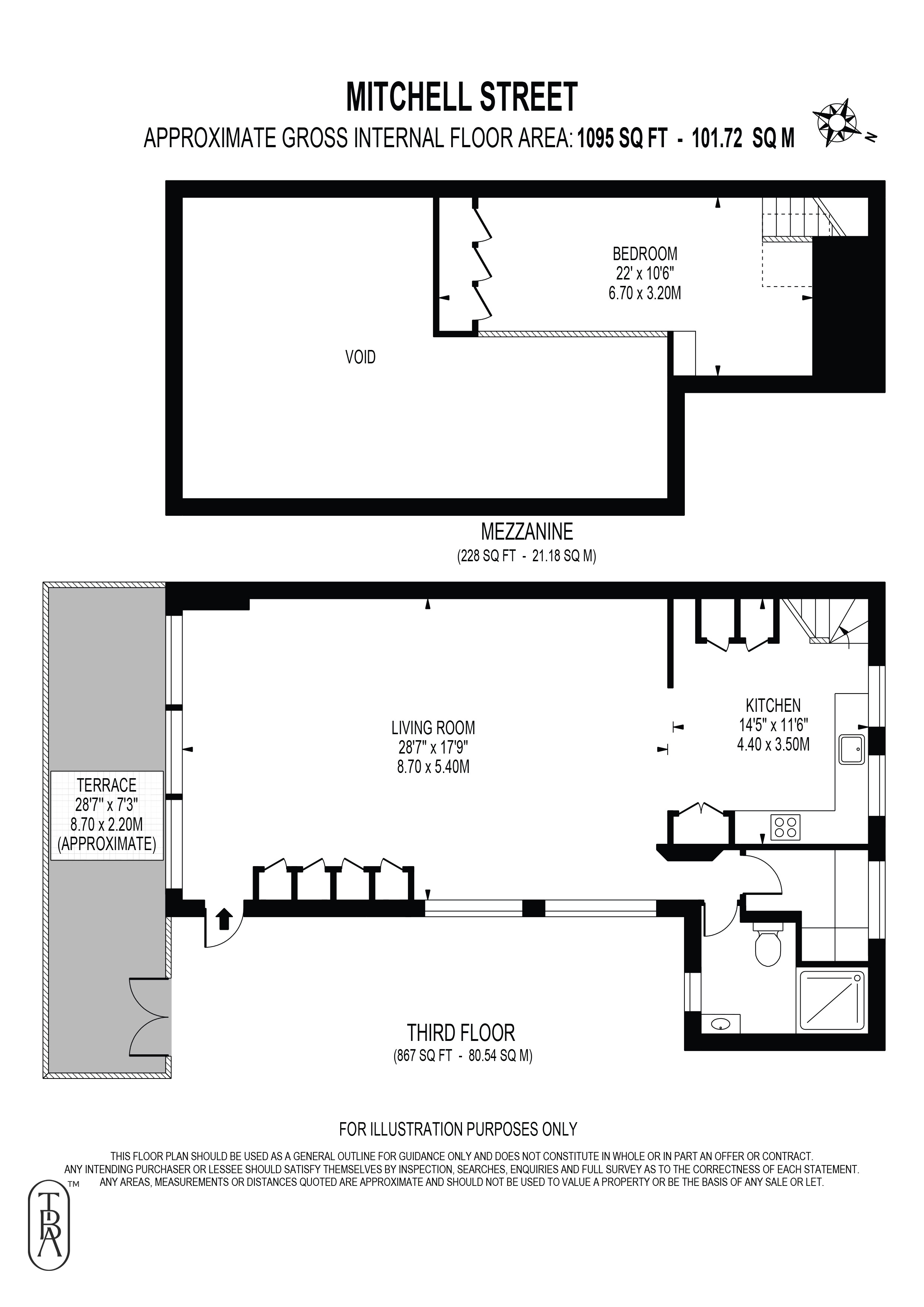 Top Floor, 45, Mitchell Street, London floorplan