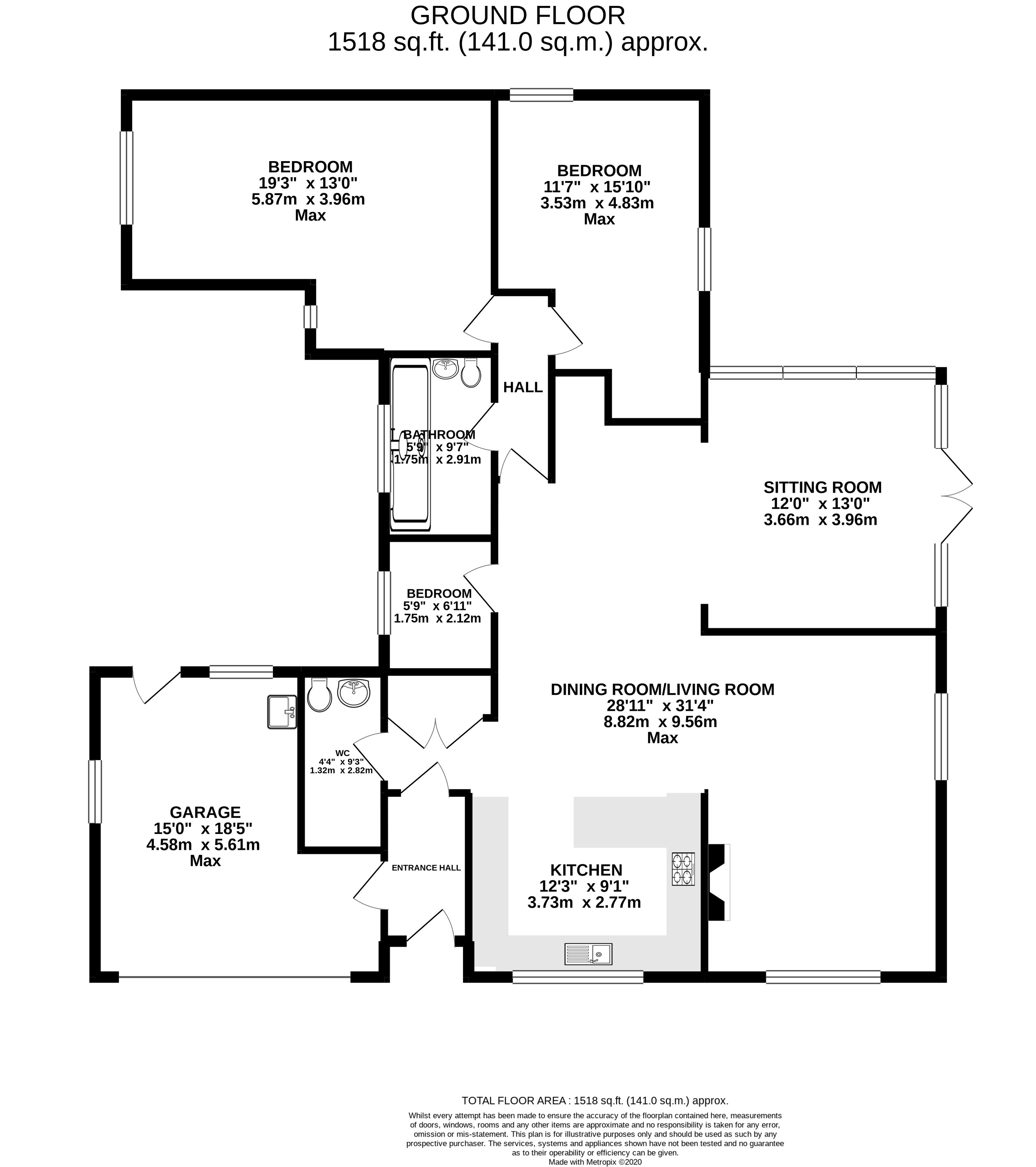 Wilmslow Park North, Wilmslow SK9, 3 bedroom detached bungalow for sale