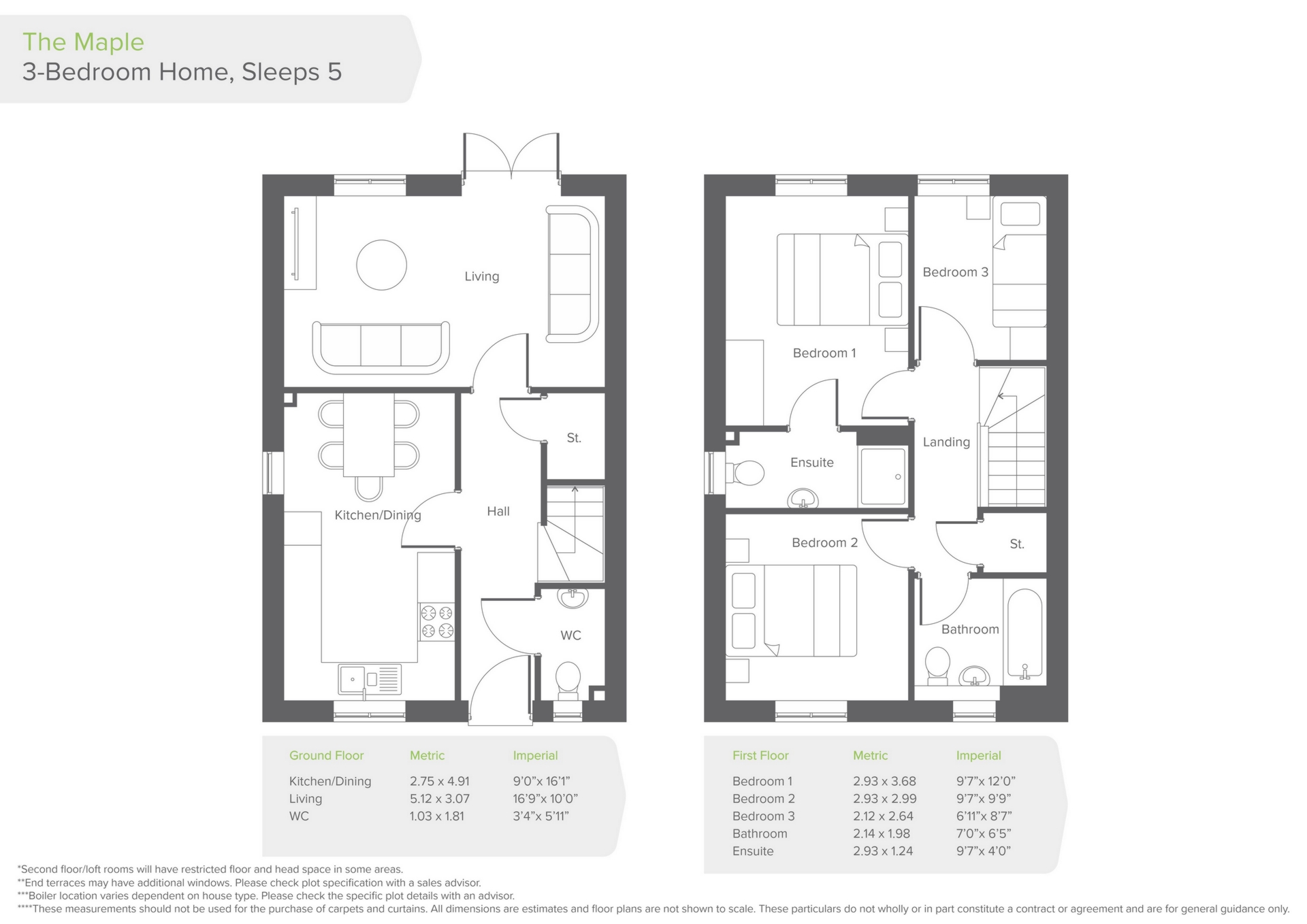 142, The Maple, The Woodlands at Halsnead Garden Village floorplan