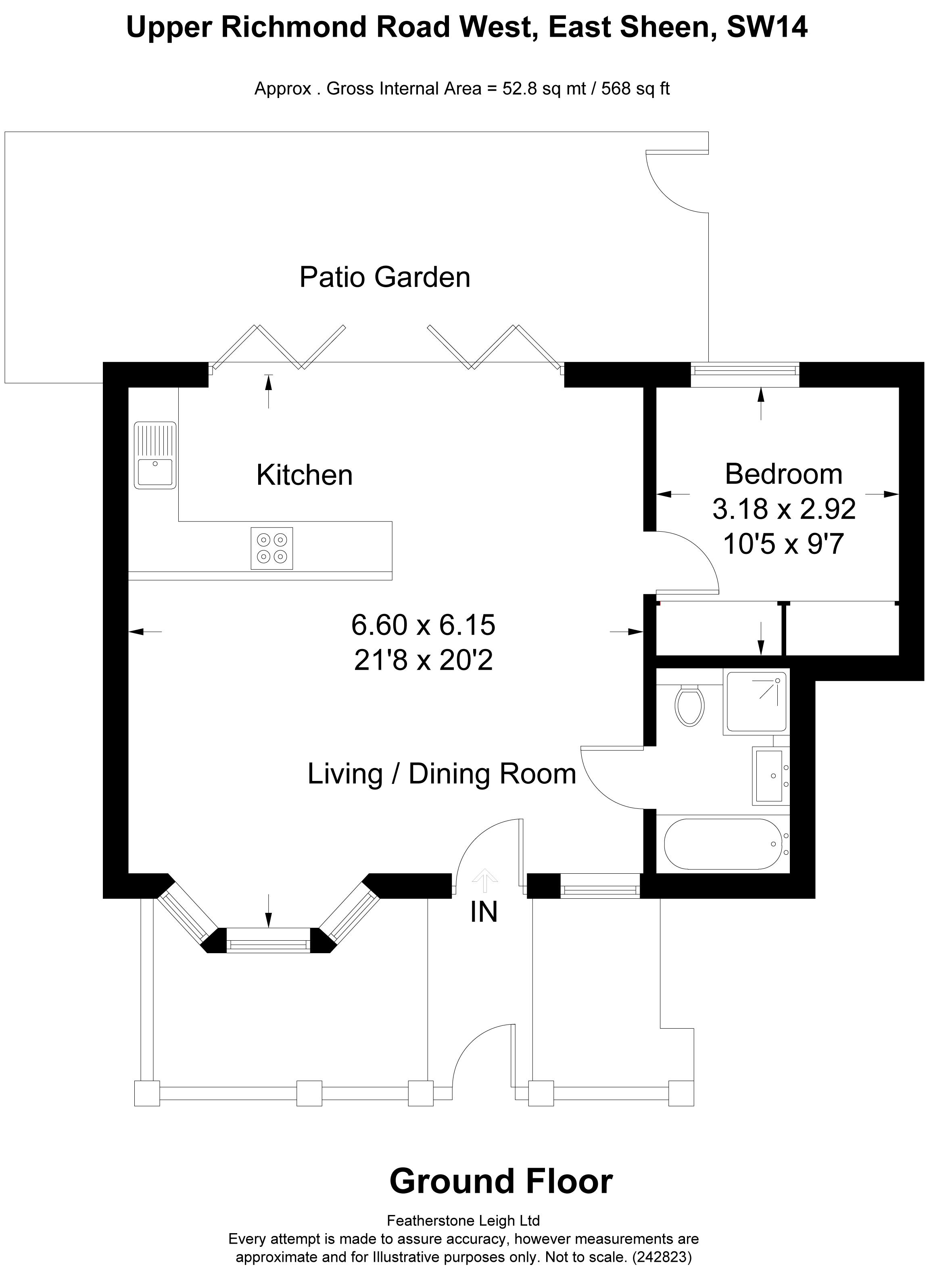 1 Bedrooms Flat to rent in Upper Richmond Road West, London SW14