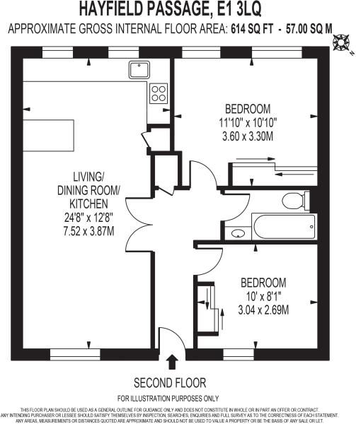 Flat 14,11  - 15, Hayfield Passage, London floorplan