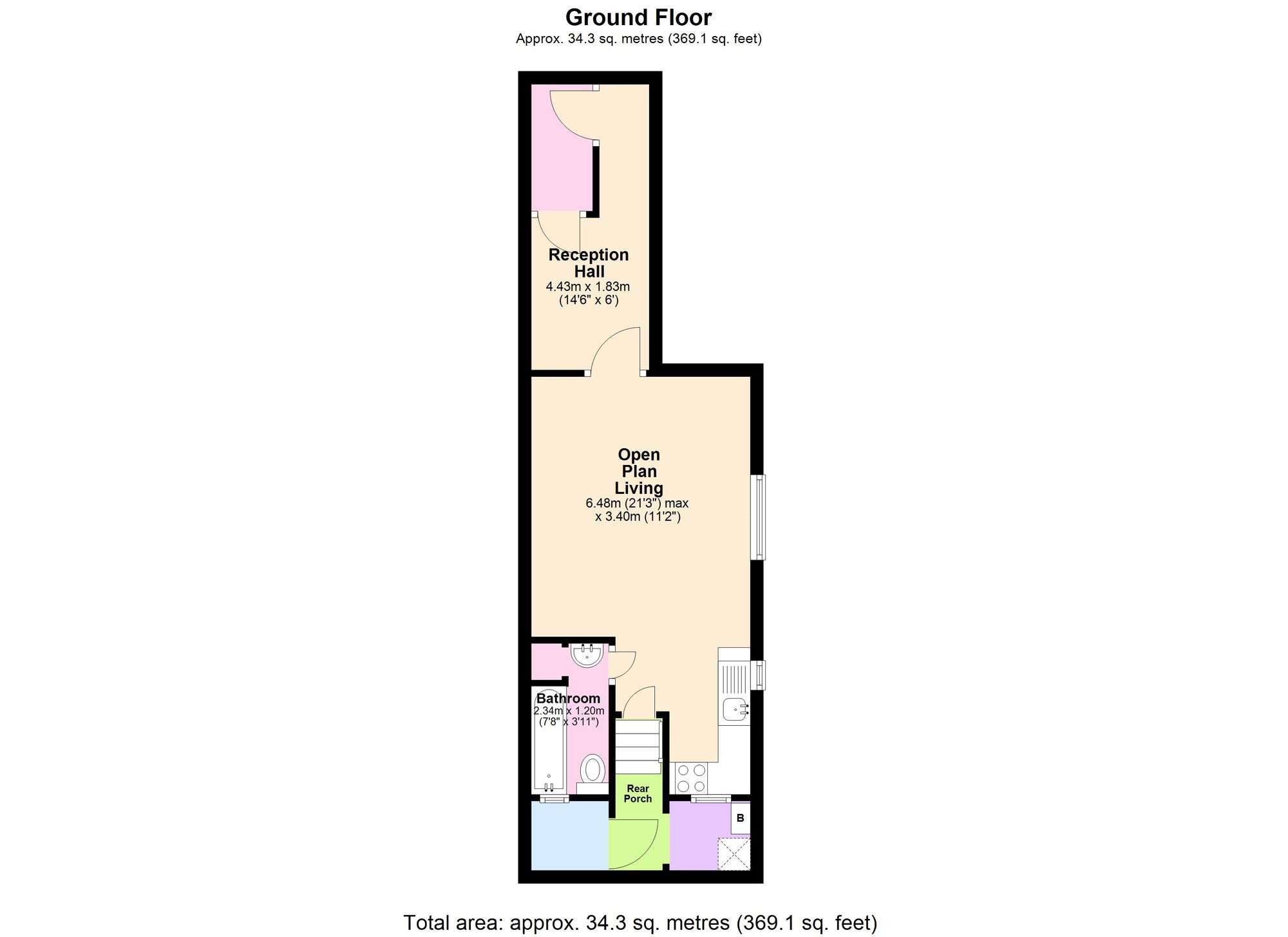 Bottom Rear Flat, Reddenhill Road, Torquay, Torquay floorplan
