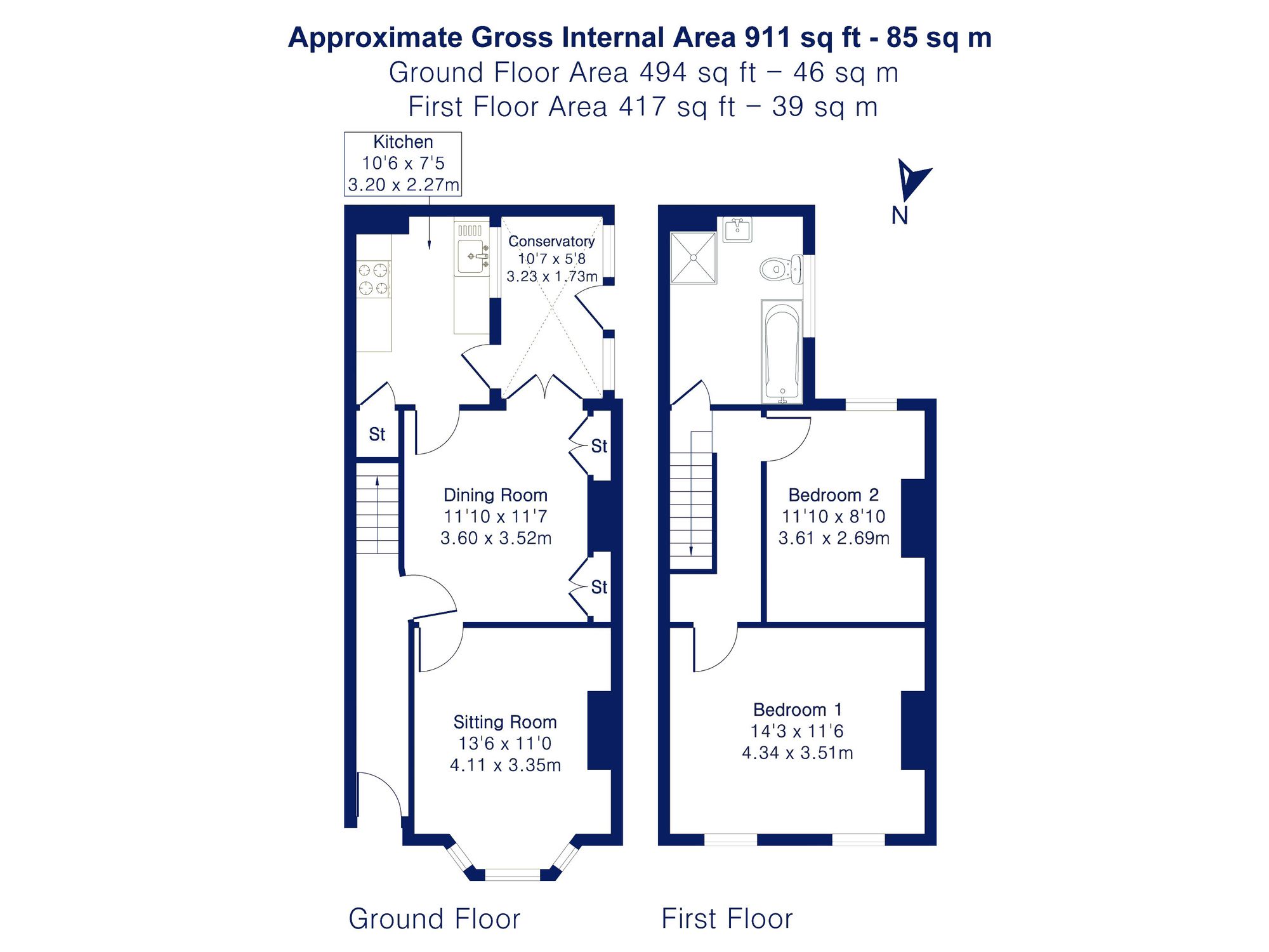 44 Harpes Road, Oxford floorplan