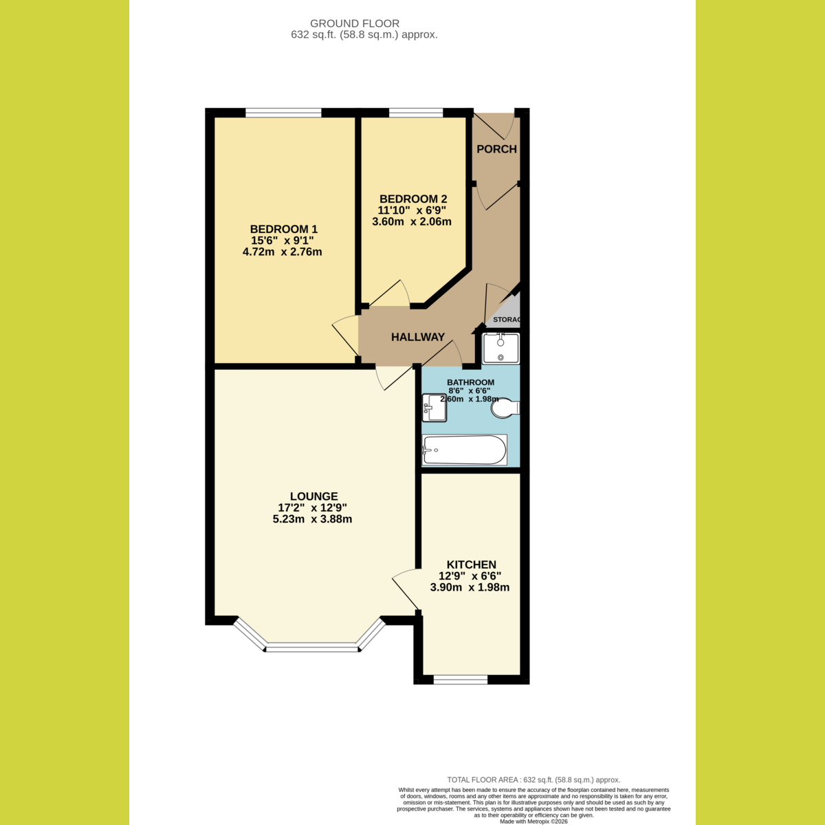 Flat 16 Clayswell Court, Station Approach, Hockley floorplan