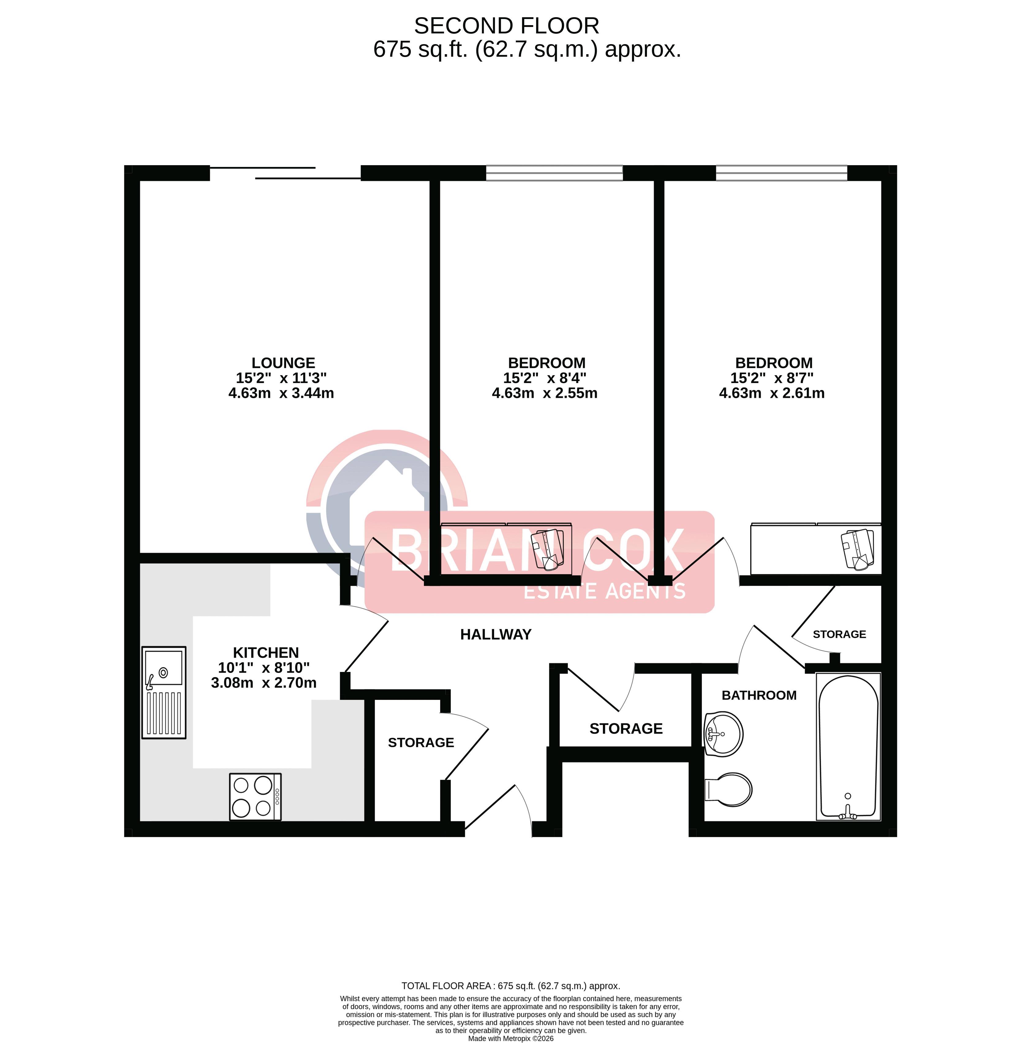 Flat 17, Watson House, Elmgrove Road, Harrow floorplan