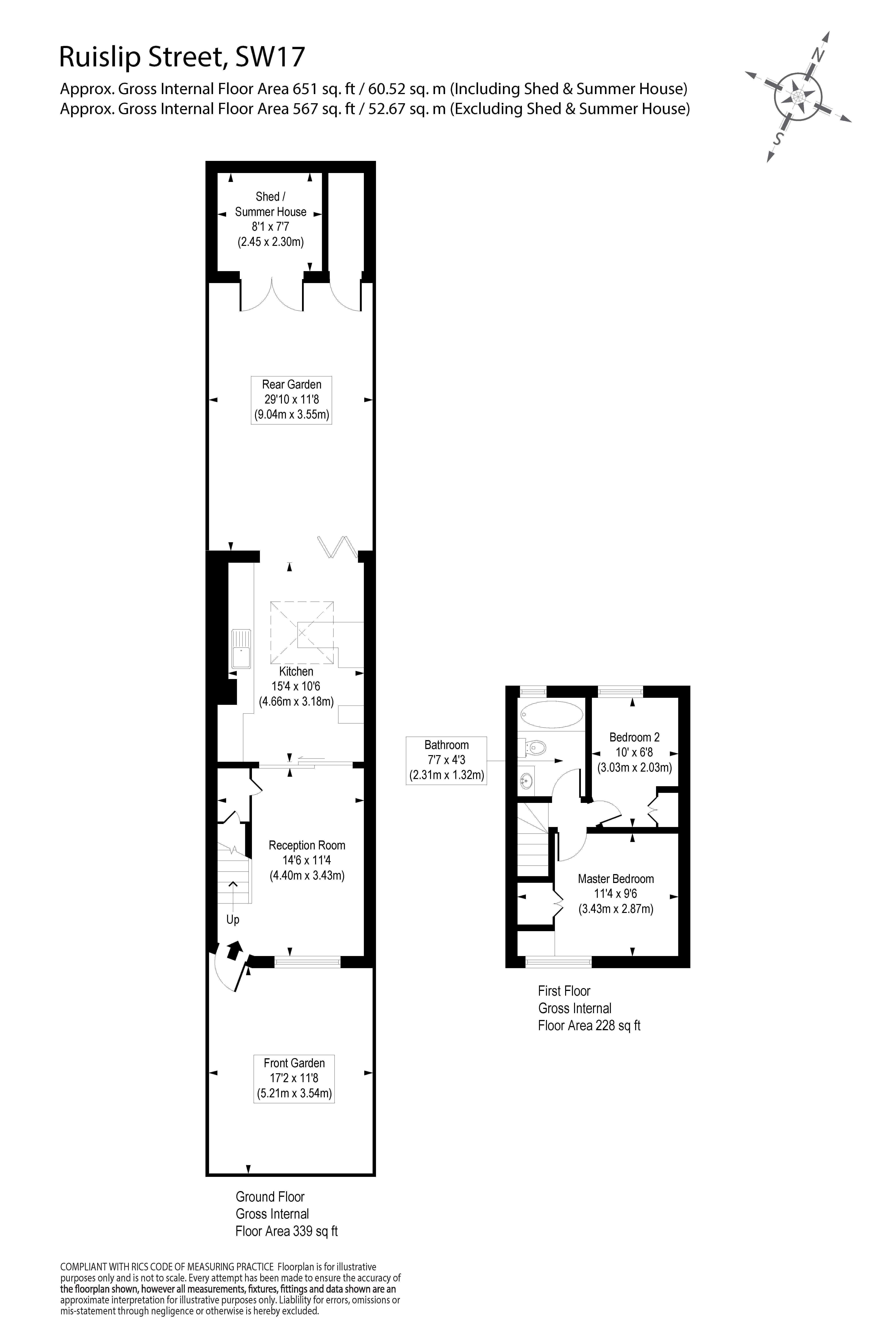 Ruislip Street, London, SW17 floorplan