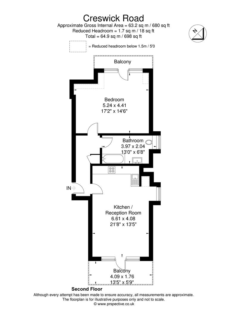 8, 19, Creswick Road, London floorplan