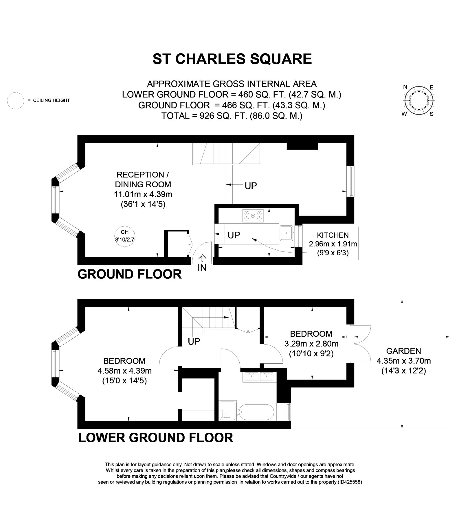 (SL) Flat 4, 57, St. Charles Square, London floorplan