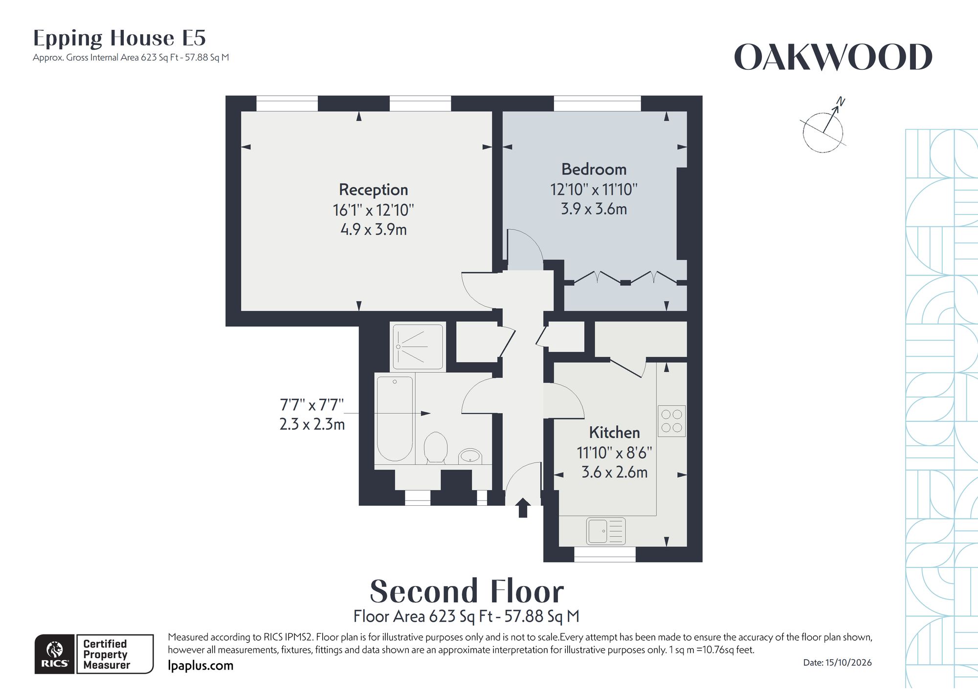 Flat 12, Epping House Charnwood Street, London floorplan