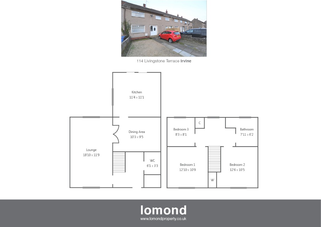 3 Bedrooms Terraced house for sale in Livingstone Terrace, Irvine, North Ayrshire KA12