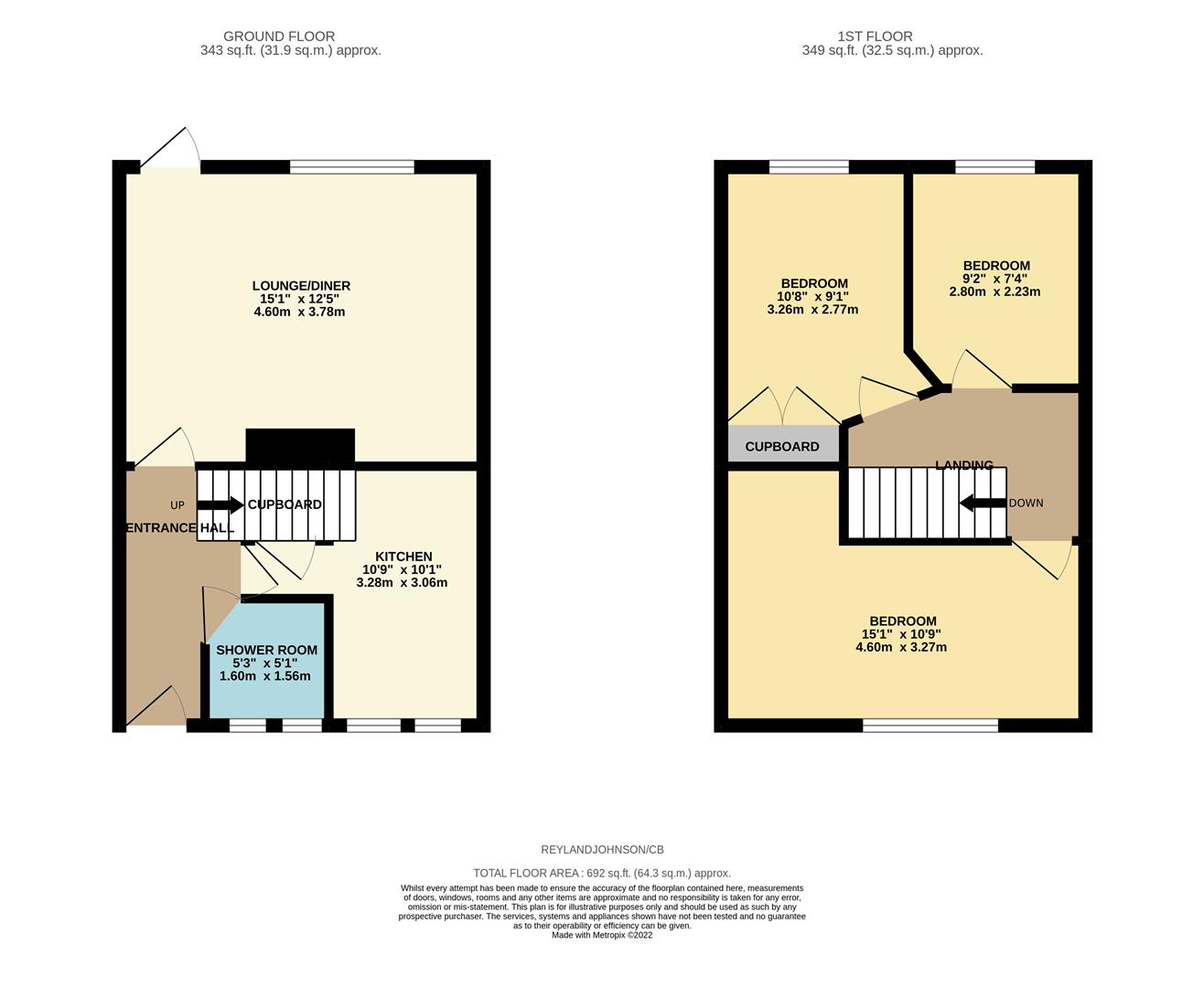 110, Canons Brook, Harlow floorplan