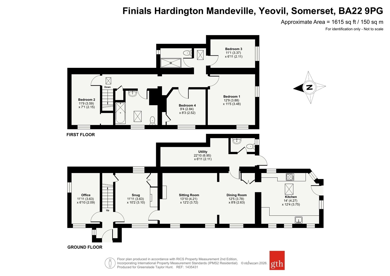 Finials,, Hardington Mandeville, Somerset floorplan