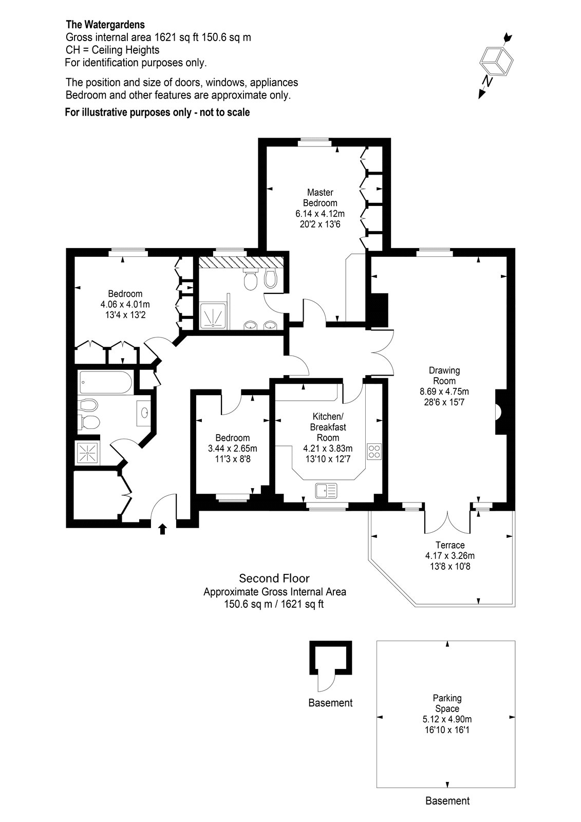3 Bedrooms Flat to rent in The Watergardens, Warren Road, Kingston Upon Thames KT2