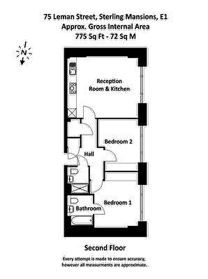 2 Bedrooms Flat to rent in Sterling Mansions, Goodman's Fields, Aldgate E1