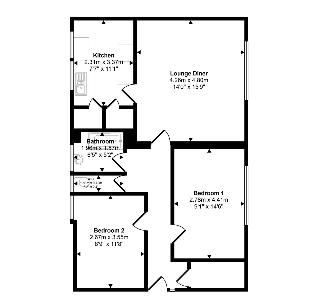 21, Cunworth Court, BRACKNELL floorplan