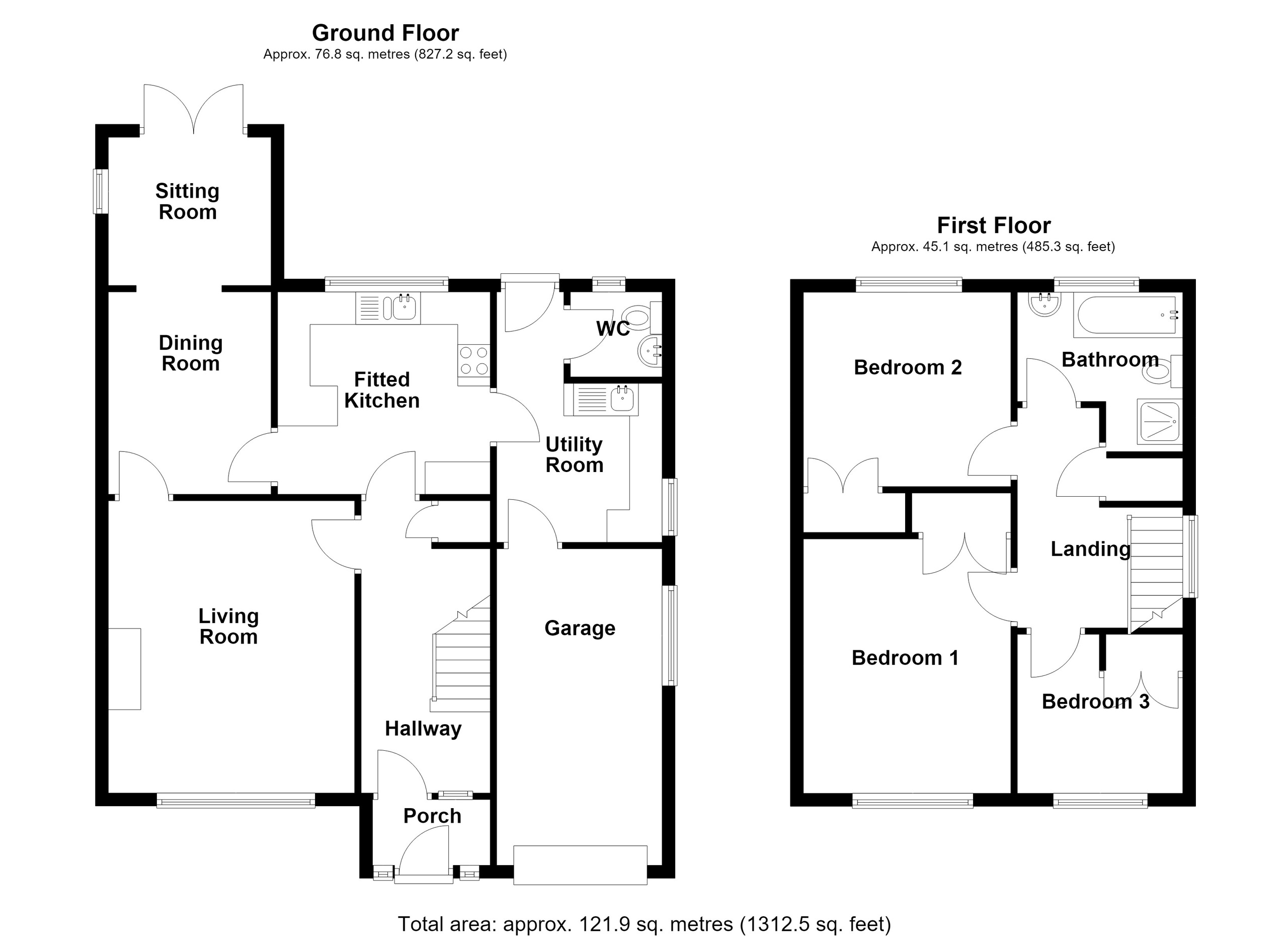 18 Gwaunfarren Close, Merthyr Tydfil floorplan